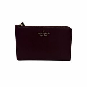 Kate Spade Burgundy Rectangle Leather Wristlet